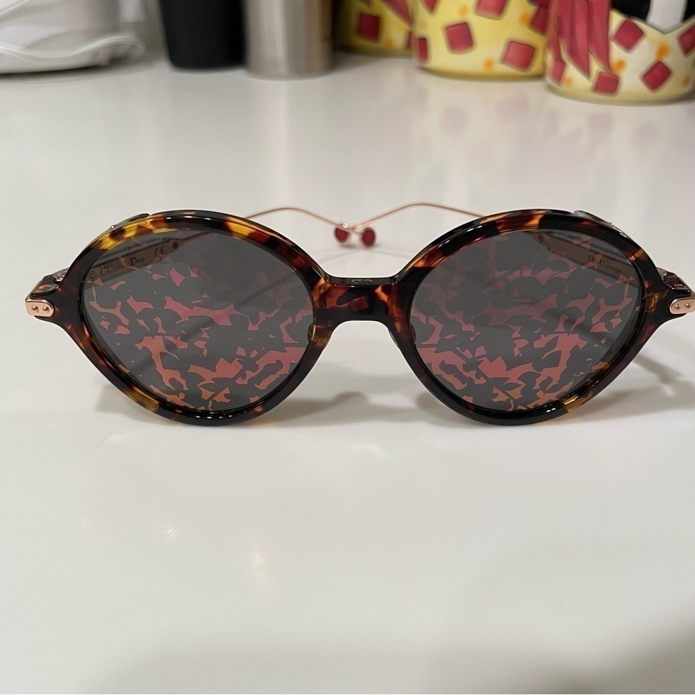 Christian Dior Umbrage Havana Brown Gold Sunglasses - Picture 3 of 13